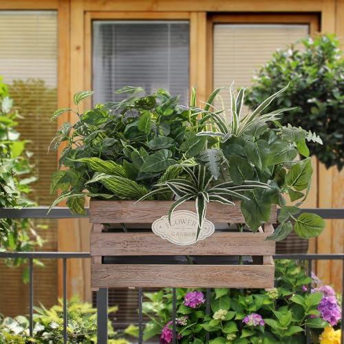 Pertivery 10 Bundles Artificial Plants, UV Resistant Outside Faux Plants Bushes, Large Fake Realistic Plastic Leaves and Stems, for Outdoor Garden, Patio, Yard,Porch Decor (Green) - color: Green