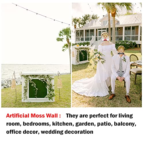 YIQIFLY Simulation Artificial Moss Mat Fake Grass Rug DIY Synthetic Turf Lawn Carpet for Wedding Home Backyard Balcony Indoor Outdoor Decor (Color : Green, Size : 1x2m(3.2x6.5ft)) - color: Green, size: 3.2 x 6.5 ft