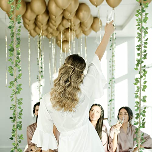 Tbestmax 473 Feet 72 Pack Artificial Ivy Leaf Plants, Green Vine Leaves, Greenery Hanging Garland, Fake Foliage Flowers for Home Kitchen Garden Office Wedding Wall Decor