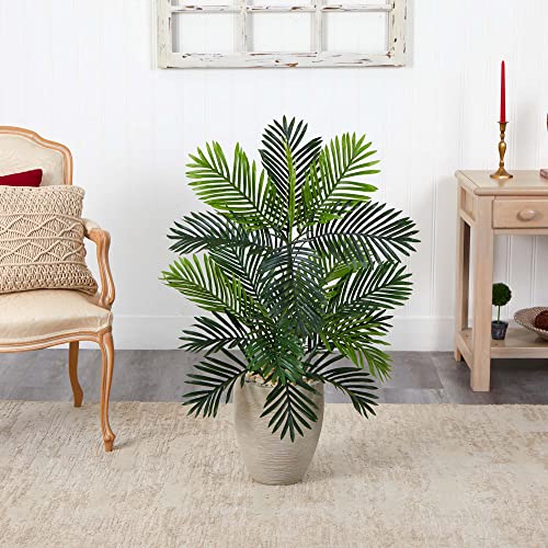 Nearly Natural Paradise Palm Artificial Tree in Sand Colored Planter