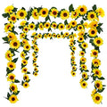 Uieke 3 Pack Artificial Sunflower Garland, 7.5ft/Strand Silk Sunflowers Hanging Vines Flowers with Green Leaves for Room Kitchen Garden Birthday Wedding Baby Shower Party Table Decor Large - size: Large