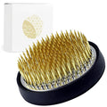Wazakura Ikebana Kenzan Japanese Flower Holder, Made in Japan, Floral Arranging Pin Frog, Round - 2.4"(61mm) Brass