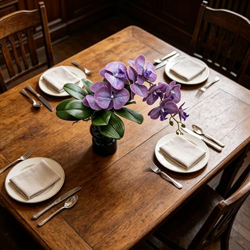 M2cbridge Artificial Green Orchid Leaves Phalaenopsis Stems Real Touch for Flowers Arrangements Pot Decor (9",2pcs) - color: 9",2pcs
