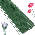 100 Pcs Floral Stems Wire for Paper Flower,14 Inch 2 Gauge Dark Green Floral Stem Wire,Crafting Floral Stem for Flower Arrangements DIY,Bouquet Stem Wrapping and Crafts - size: 100 Pcs Green 2 Gauge