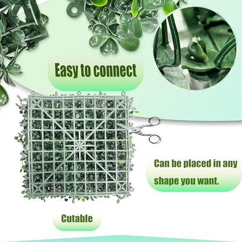 Artificial Grass Wall Backdrop,10"x 10"(16P) UV-Anti Boxwood Faux Green Wall Panels for Interior, Greenery,Garden and Indoor Outdoor Fake Plant Decor - size: 10"x10" (16 Panels)