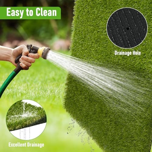 CooRug Fake Grass, 36 x 24 Inches Artificial Grass for Dogs, Realistic Turf for Indoor Outdoor Door Mat Balcony Patio Lawn Decoration - size: 36" x 24"