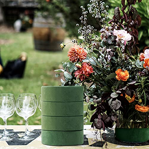 Max Shape 6 Packs Round Floral Foam Blocks，6.5'' Large Dry Floral Foam for Artificial Flowers,Flower Foam Blocks for Wedding Aisle Flowers Party Decoration - size: 6.5''