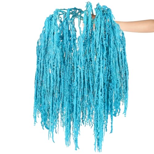 Suncalla 12 Pcs Blue Spring Natural Dried Amaranthus Hanging Flowers Amaranthus Artificial Flowers for Wedding Arch Bouquet Floral Garland Wall Home Decoration (23 Inch) - color: Blue