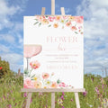 Mimosa Bar Love In Bloom, Colorful Florals Bridal Shower Bubbly Station, Boho Wildflowers Prosecco Sign - color: Flower #1
