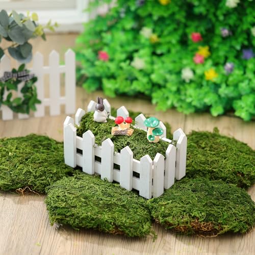 Solsew 6 Pcs Artificial Fake Green Moss for Potted Plant Indoor Waterproof Decorative Faux Moss Decor for DIY Crafts Garden Wedding Party Decoration(Stylish) - style: Stylish