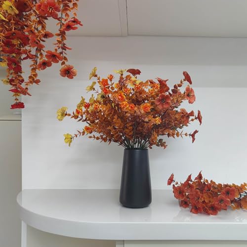 Matte Black Vase - Black Flower vase, 6" Small Simple Modern Ceramic Vases for Flower/Pampas Grass, Minimalist Farmhouse Boho Vase for Centerpieces, Home Decor, Bathroom Decor - color: Solid Black, size: Small