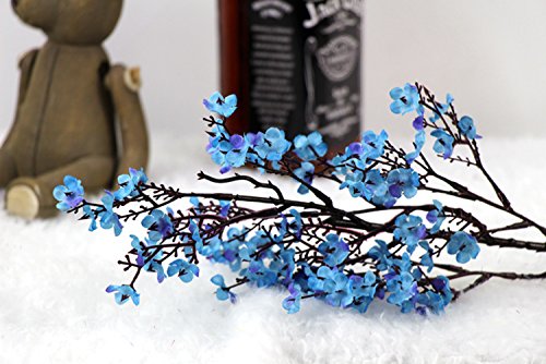 JAKY-Global 9pcs Babys Breath Artificial Flowers Gypsophila Bouquet Bulk Fake Spring Silk Small Flowers Real Touch Faux Floral for Home Bedroom Kitchen Garden Wedding Christmas Party DIY Decor (Blue) - color: Blue, size: 9 Bundles