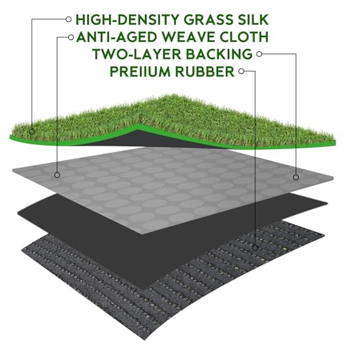XLX TURF Extra Large Artificial Grass Pad for Dogs Potty - 5 FT X 8 FT Thickness & Pets Friendly Fake Turf Grass for Dog Kennel Outdoor Patio Balcony - size: 5FTX8FT