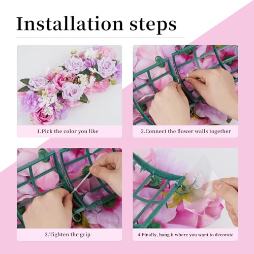 Pack of 10 Wedding Arch Decorations, 20.47 inch Artificial Flower Table Centerpieces Floral Arrangement for Wall Backdrop Party Bridal Shower Event Decor - Purple&Pink - color: Pink&purple