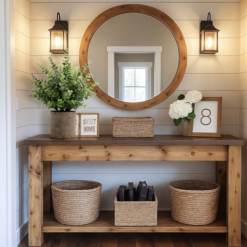 Coferset 2 Pack Small Fake Plants 14" Eucalyptus Potted Artificial Plants for Shelf Desk Home Bathroom Farmhouse Room Coffee Table Decor (Sage Green-Large) - color: Sage Green-large