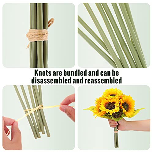 36 Pcs/ 4 Bunches Artificial Sunflower Bouquets Fake Sunflowers with Stems Large Faux Sunflowers Bulk Bride Holding Flowers for Wedding Home Baby Shower Birthday Party DIY Garden Outdoor Indoor Decor