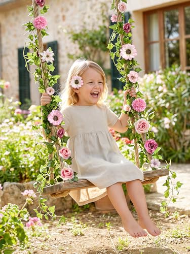 rongflower Mini Artificial Flowers for Crafts, 45 Pcs Pink White Silk Fake Flowers Assorted Faux Roses Peonies Daisies Bulk for Wedding Decor Graduation Cap Cake Topper Home DIY - color: Pink White