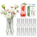 Ribbed Glass Cylinder Vases，6.5 Inch Drinking Glasses，Flower Vase 12 pcs | for Home Decor, Wedding Centerpiece Table Decoration, Modern Glass Flower Vases for Living Room, Dining Table & Event Styling - size: Ribbed Juice Vase-12PCS