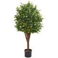 Nearly Natural 4’ Eucalyptus Artificial UV Resistant Indoor/Outdoor Silk Trees, Green, 18x20x4 Ft