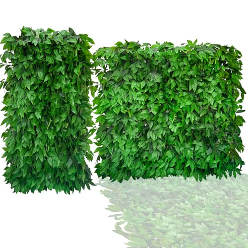 Expandable Fence Privacy Screen for Balcony Patio Outdoor,Decorative Faux Ivy Fencing Panel,Artificial Hedges (Single Sided Leaves) - color: Willow Leaf