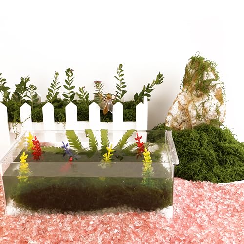 Dark Green Moss is Used for Handicrafts, Artificial Moss, Glass Vase Fillers, Wedding/Christmas/Spring Green Parties/Indoor Flower Pots/DIY Rainforest Models/Table Decoration (7.05 Ounces) - color: dark green, size: 200g
