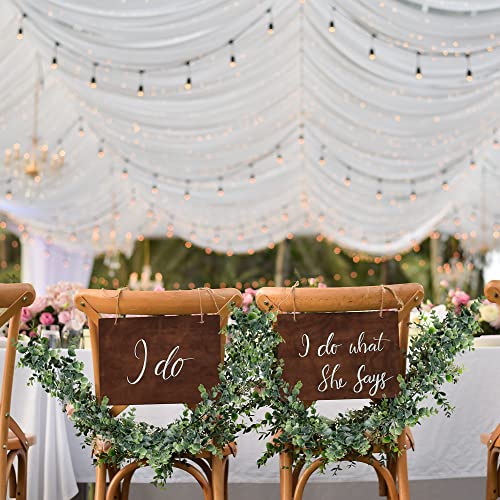 Sggvecsy Artificial Eucalyptus Garland 2 Pack Fake Eucalyptus Greenery Garland Faux Hanging Plants Artificial Vines, 6 Feet/Strand for Wedding Backdrop Arch Wall Table Party Outdoor Festival Decor - size: 2 Pack