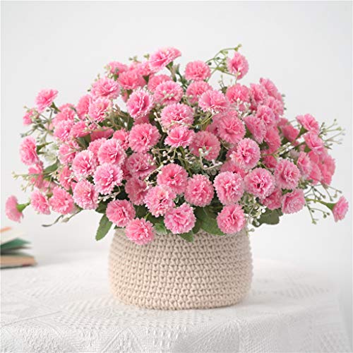 5 Forks 20 Artificial Flower Small Lilac Bouquet Fake Flowers,Pink - color: Pink
