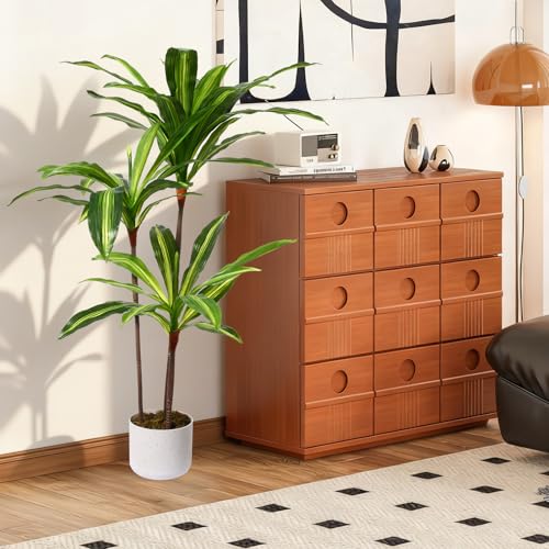 3.3 ft Tall Artificial Dracaena Tree in Pot, Evergreen Fake Dragon Tree, Decorative Potted Floor Plant, Faux Indoor Plant for Living Room Entryway Porch Office