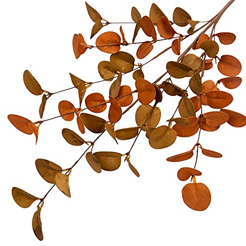 6 Pcs Fall Eucalyptus Leaves Artificial Eucalyptus Stems Fall Leaf Spray Autumn Leaves Fall Decorations for Home Floral Arrangement