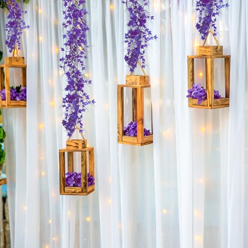RECUTMS Artificial Ivy Wall Leaves Greenery Garland Enchanted Forest Decorations House Decor Fake Ivy Leaves Fake Vines for Bedroom Home Garden Trellis Fence Balcony Wedding Decor(Pure Purple) - color: Pure Purple, size: Ivy Garland