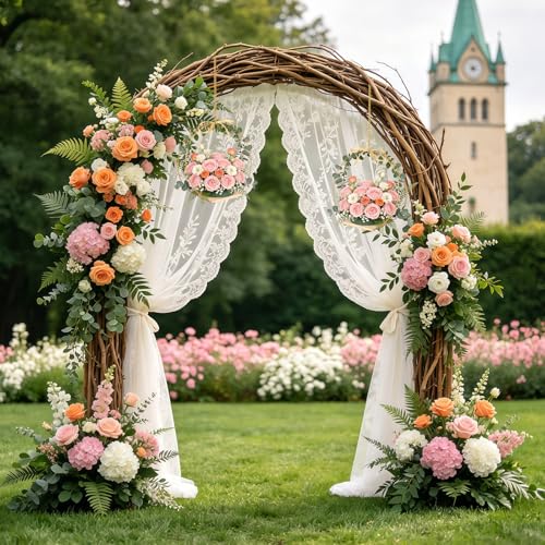 16Pack Double Floral Hoop Centerpiece for Tables 12'' Double Metal Floral Hoop Centerpieces with Stand Metal Rings for DIY Centerpiece with Foam for Table Decor Wedding Birthday Wreath Craft Party - size: 12'' Double Hoop-8 Sets