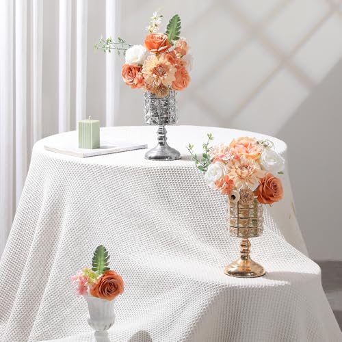 Garisey Artificial Flowers Combo for DIY Wedding Bouquets Combo Centerpieces Arrangements Party Bridal Baby Shower Home Decorations-Nude Color - color: Nude Color