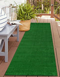 Rugshop Artificial Grass Indoor Outdoor Runner Rug, Lightweight Synthetic Turf with Rubber Backing, Easy to Clean Polypropylene Lawn Mat for Patio, Balcony, Deck, 2'7" x 12' Green - size: 2'7" x 12' (Rectangular)