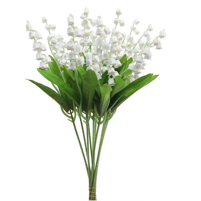Artificial Flower Bellflower Simulated Lily of The Valley Home Soft Decoration Wedding Valentine's Bouquet Green Plants (35 * 19 * 8cm) - size: 35*19*8cm