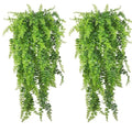 PINVNBY Reptile Plants Hanging Fake Vines Boston Climbing Terrarium Plant with Suction Cup for Bearded Dragons Lizards Crested Gecko Snake Hermit Crab and Tank Habitat Decorations (2 Pack) - size: 2 PCS