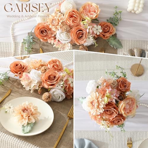 Garisey Artificial Flowers Combo for DIY Wedding Bouquets Combo Centerpieces Arrangements Party Bridal Baby Shower Home Decorations-Nude Color - color: Nude Color