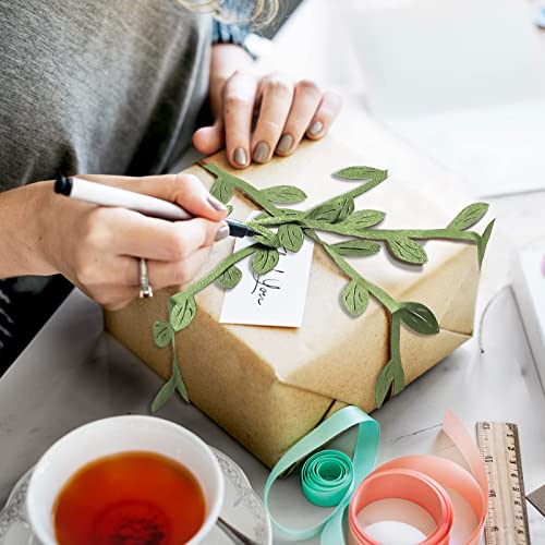 132 ft Large Leaf Trim Ribbon,Artificial Greenery Garland Vines for Baby Shower DIY Craft Wreaths Party Wedding Home Spring Decoration - size: Large 132 ft