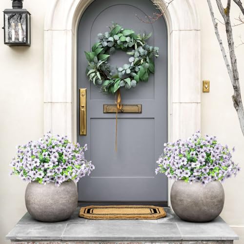 ATTGREAT Artificial Flowers Outdoors Faux Plants UV Resistant Fake Flowers Daisy Plastic Greenery Plnats Outside for Garden Planter Patio Porch Spring Summer Home Home Decor, 24 Bundles (White) - color: White, size: 24PCS