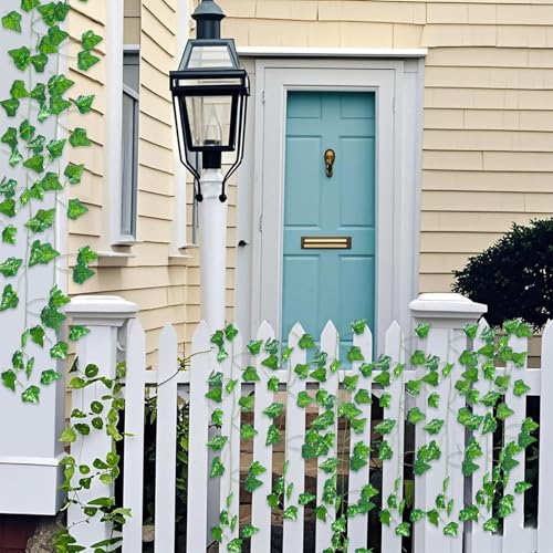 36 Pack Artificial Ivy Garland, 252 Ft Fake Vines Hanging Plants for Room Decor, 72 Leaves Aesthetic Faux Greenery Garland Pothos Leaf with Strengthened Joint Prevent Leaves Falling Off for Wall Decor - color: 252ft-36pack-pothos Leaf