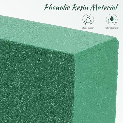 Tofficu Floral Foam Blocks 12 Pcs 8.85X4.09X2.59 Inch Absorbent Flower Mud for Wet and Dry Floral Arrangements Florist Supplies for Weddings Home and Party