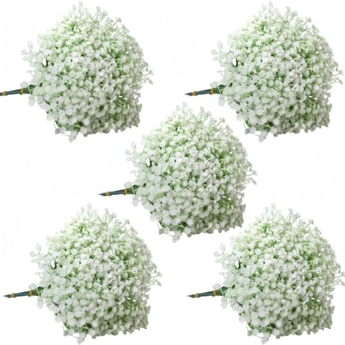 100 Pcs Baby's Breath Artificial Flowers, Gypsophila Flowers, Fake White Baby's Breath Flowers Bulk for Wedding Floral Arrangement Party Decor - color: 100pcs-babys Breath Artificial Flowers