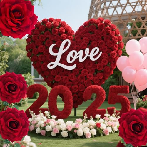 1PCS 45-inch Giant Red Rose for Decorative, Wedding Window Display Background Decoration Rose, Valentine's Day (Red 1) - color: 01 Rose