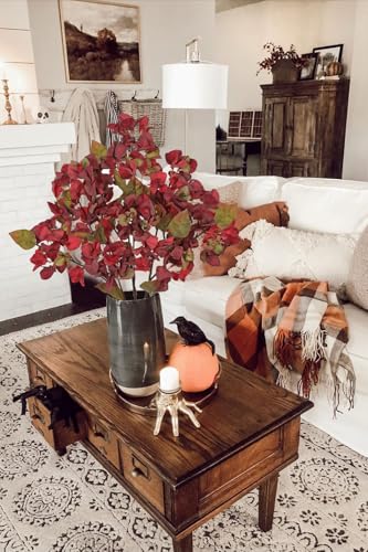 Briful Bougainvillea Artificial Flowers 5 Pack 27.5" Fake Bougainvillea Floral Stems Realistic Silk Bougainvillea Arrangements for Home Weddings Parties Table Vase Centerpiece Decor(Burgundy) - color: Burgundy