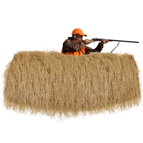 XLX TURF Artificial Thatch Roof for Tiki Bar Hawaiian Beach Party Decorations - Fireproof Wild Mexican Style Artificial Hay Straw Roll Crafts Garden Fence Patio - 20' x 15.74" Duck Blind Grass - size: 15.74" x 20'