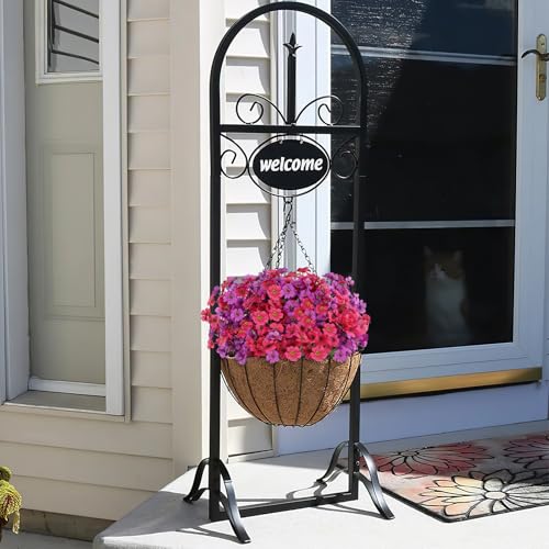24 Bundles Artificial Flowers for Outdoors, Realistic Fake Silk Flowers for Outside Decoration, No Fade Faux Plants Outdoor Planter Window Box Porch Patio Decor(Purple+Rosy red) - color: Purple+rosy Red, size: 24PCS
