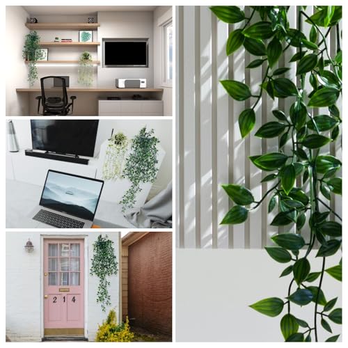 Freyalife 2pcs Fake Hanging Plants for Room Decor,Artificial Potted Plants Eucalyptus for Aesthetic Vintage Boho Home Office Living Bedroom Wall Patio Bathroom Bookshelf Christmas Indoor Outdoor Decor - color: 2 Pots of Mandala Eucalyptus