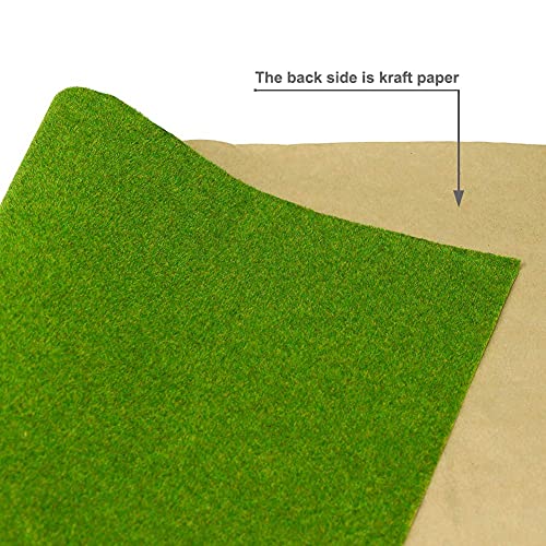 CP138 Artificial Model Grass Mat Trains Grass Green 40 x 100cm or 15.7"x 39"for Decoration Craft Scenery Model DIY - color: Grass Green