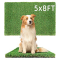 Artificial Grass Turf 5x8 FT Dog Pee Pad, Large Synthetic Turf Mat with Drainage Holes for Potty Training, Reusable Fake Grass Rug Outdoor Patio Balcony, Green - size: 5x8FT