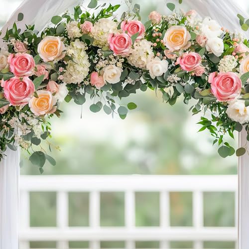 12Pcs Realistic Fake Light Pink Roses Faux Flowers with Long Stems, Artificial Silk Rose Flowers for Valentines Day Home Wedding Decor Bridal Bouquet - color: Light Pink