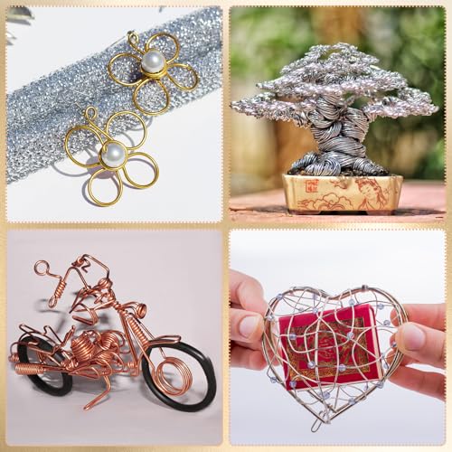 Ferraycle 25 Rolls 410 Feet Colored Aluminum Craft Wires, 6 Colors 20 Gauge/ 0.8 mm Flexible Metal Artistic Floral Beading Wire for Jewelry DIY Craft Wreath Making - color: 6 Colors, size: 410 Feet